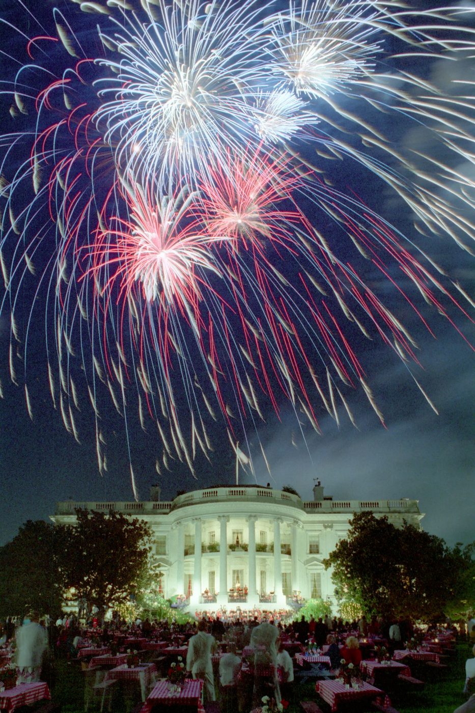 Fireworks over the White House on Independence Day